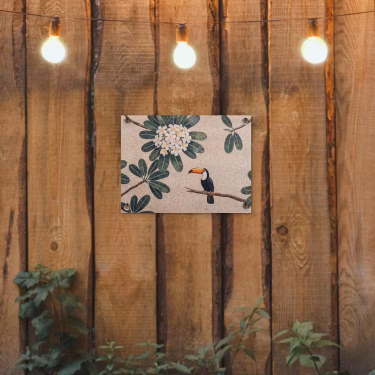 Tuinposter - Vogel - Mozaïek - Tropisch - Natuur - Kleurrijk — 2