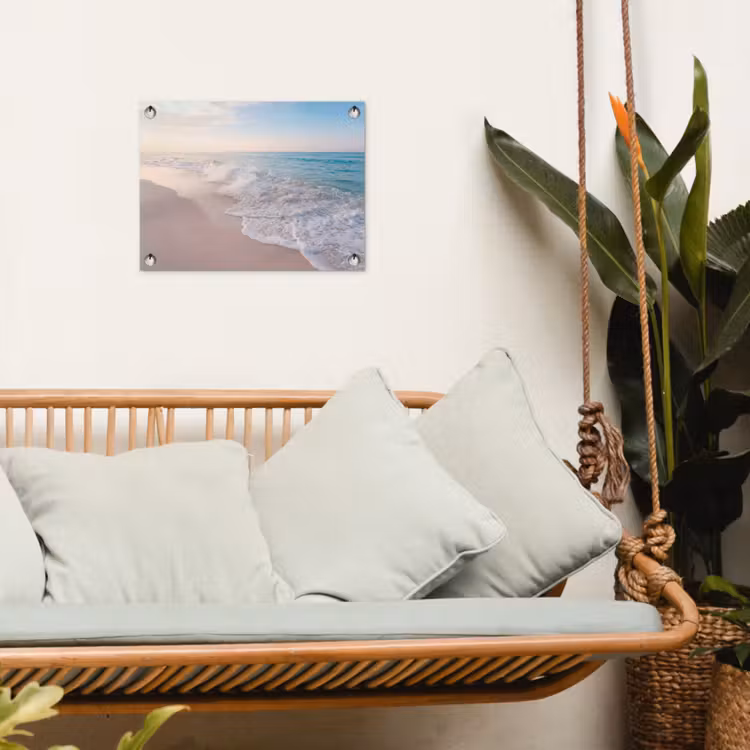 Tuinposter - Zee - Golven - Strand - Natuur - Wit — 5