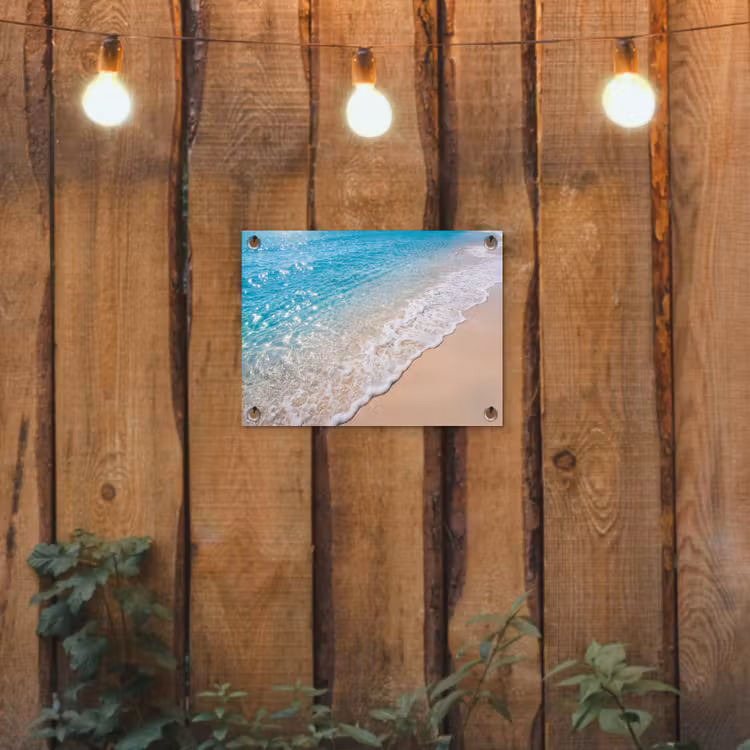Tuinposter - Strand - Water - Natuur - Blauw - Beige — 2