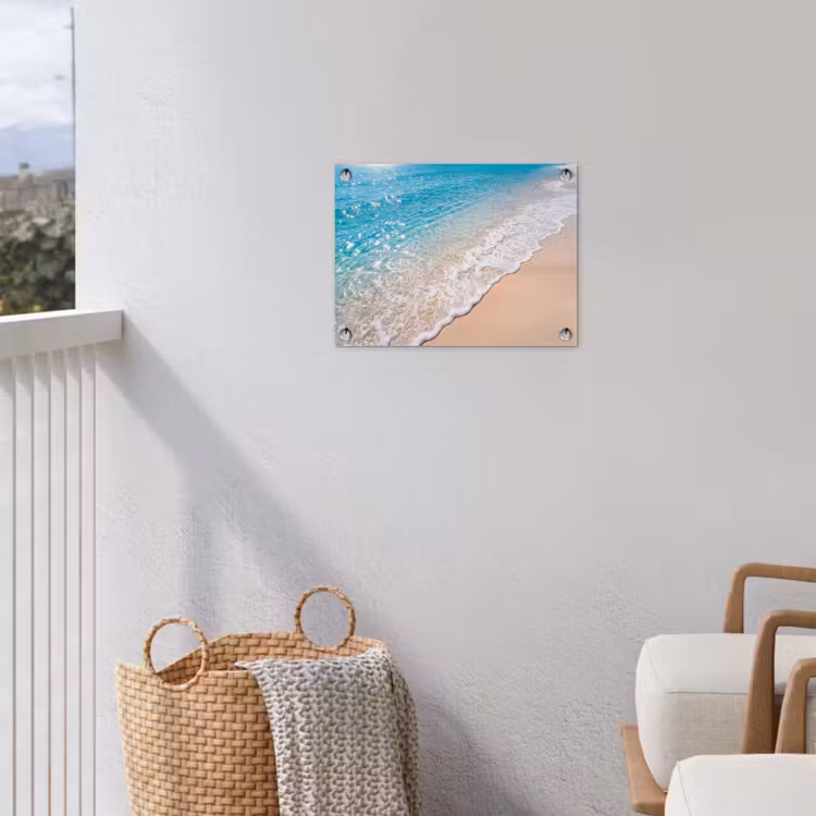 Tuinposter - Strand - Water - Natuur - Blauw - Beige — 3