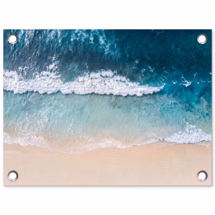 Tuinposter - Strand - Zee - Golven - Natuur - Blauw — 1