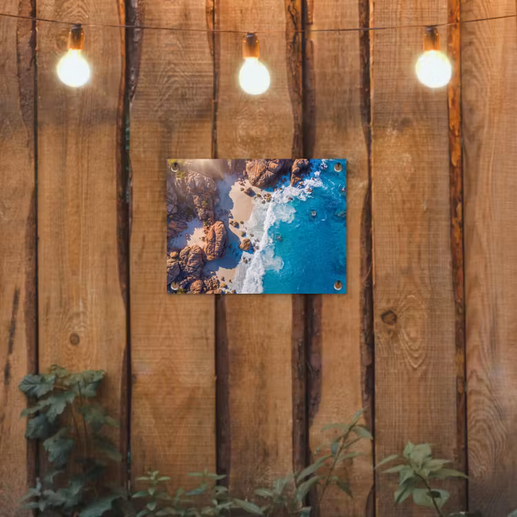 Tuinposter - Strand - Zee - Rotsen - Natuur - Blauw — 2