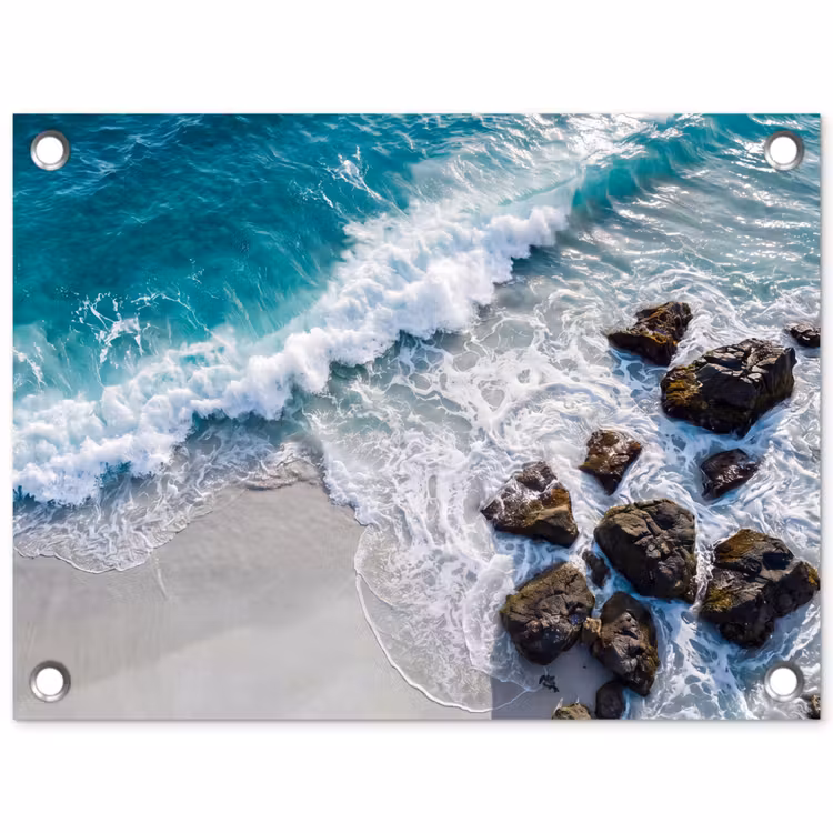Tuinposter - Zee - Golf - Strand - Natuur - Blauw — 1