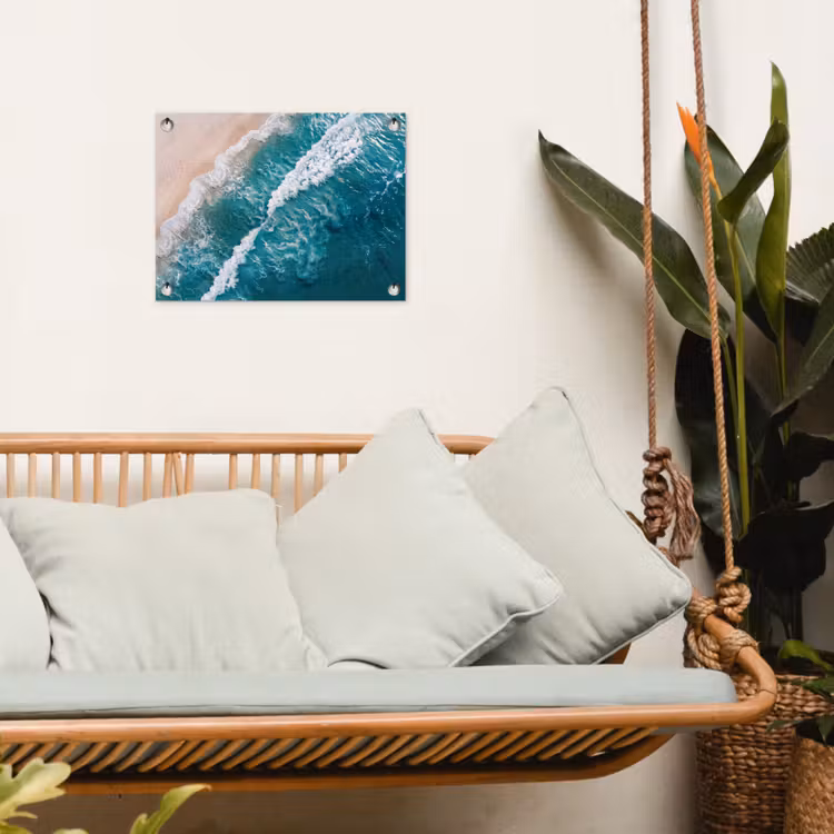 Tuinposter - Zee - Strand - Golven - Natuur - Blauw — 5