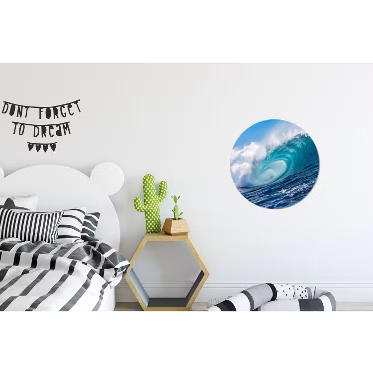 Wandcirkel - Aluminium - Golf - Oceaan - Water - Dynamisch - Blauw — 5