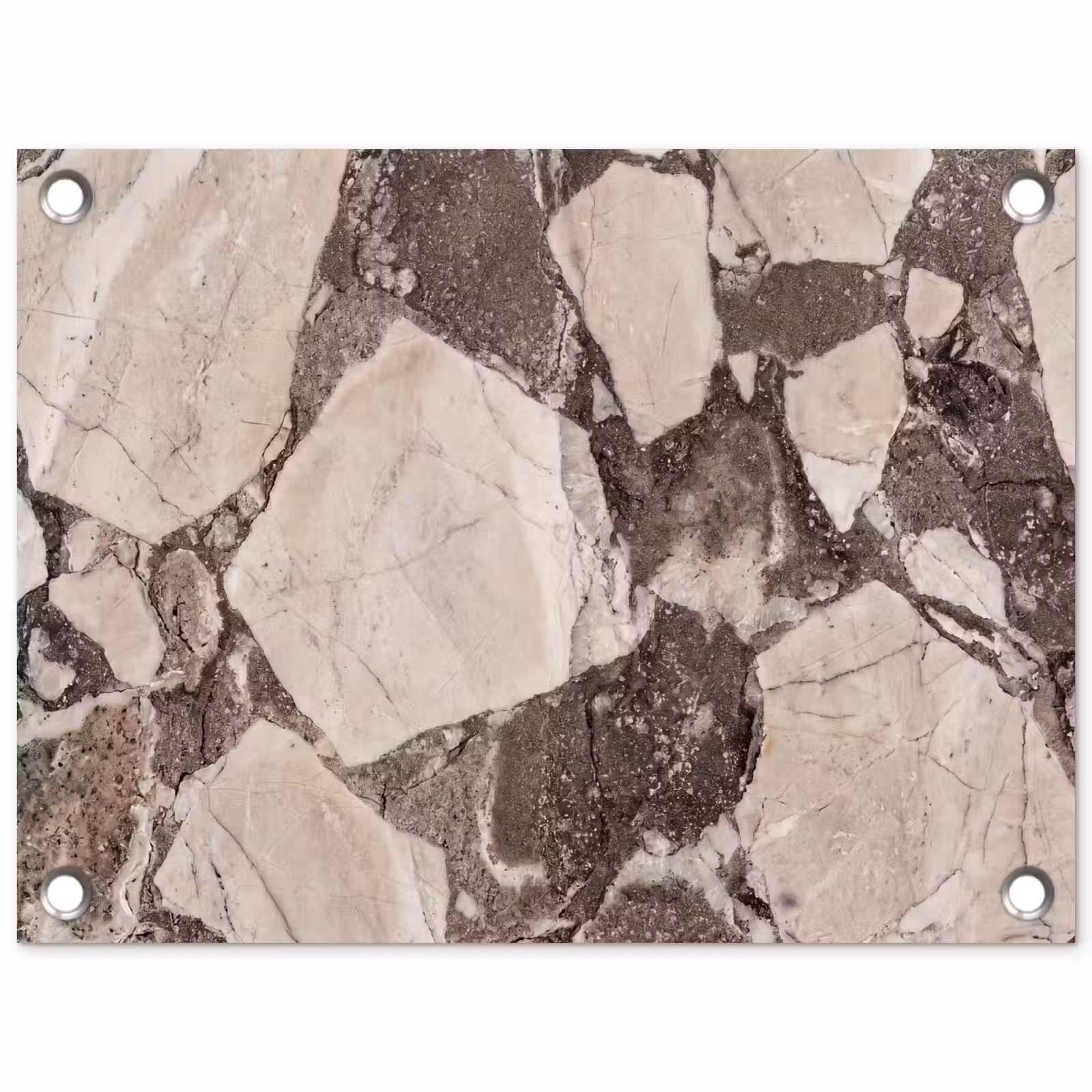 Tuinposter - Textuur - Marmer - Abstract - Beige - Bruin — 1