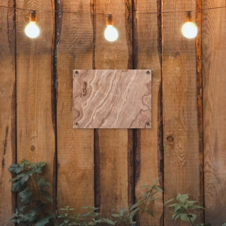 Tuinposter - Textuur - Golvend - Abstract - Warm - Bruin — 2