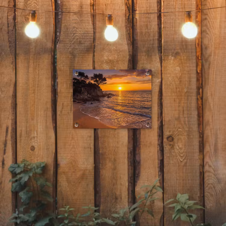 Tuinposter - Zee - Kust - Zonsondergang - Natuur - Oranje — 2