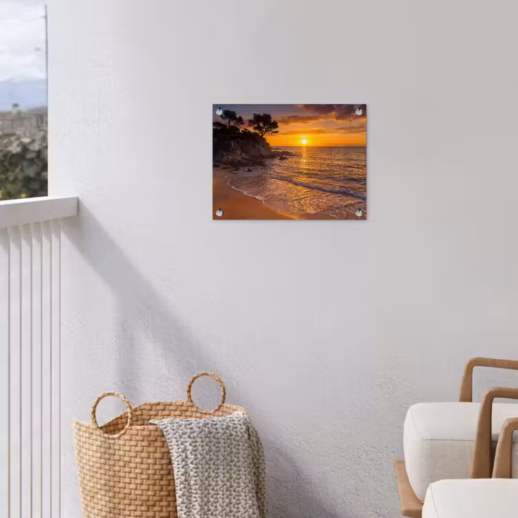 Tuinposter - Zee - Kust - Zonsondergang - Natuur - Oranje — 3