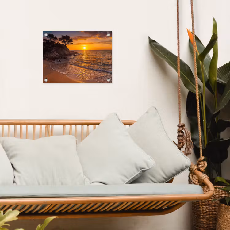 Tuinposter - Zee - Kust - Zonsondergang - Natuur - Oranje — 5
