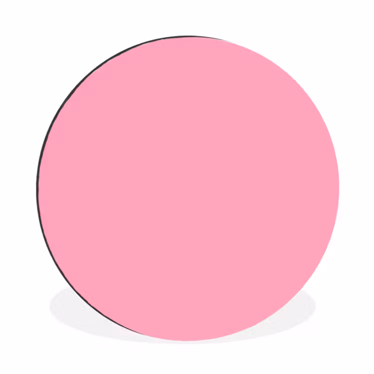 Wandcirkel - Aluminium - Bubblegum - Pink - Roze — 1