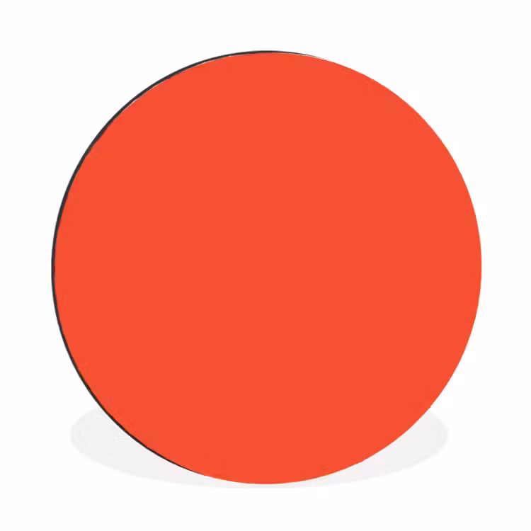 Wandcirkel - Aluminium - Burnt - Coral - Oranje — 1
