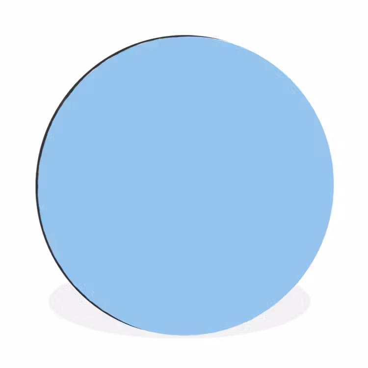 Wandcirkel - Aluminium - Baby - Blue - Blauw — 1