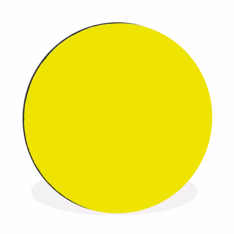 Wandcirkel - Aluminium - Bright - Canary - Geel — 1