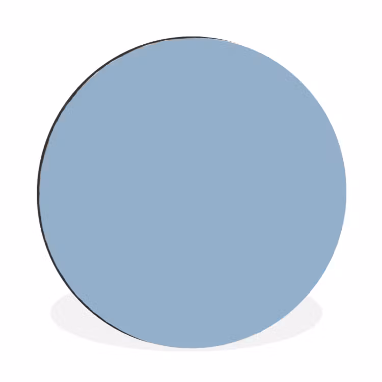 Wandcirkel - Aluminium - Dusty - Denim - Blauw — 1