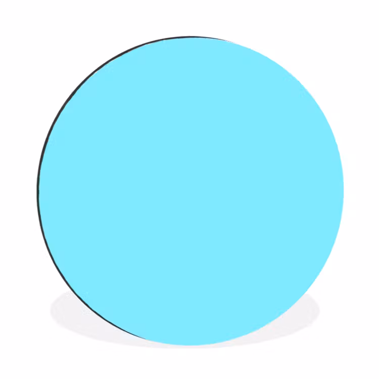 Wandcirkel - Aluminium - Electric - Cyan - Blauw — 1
