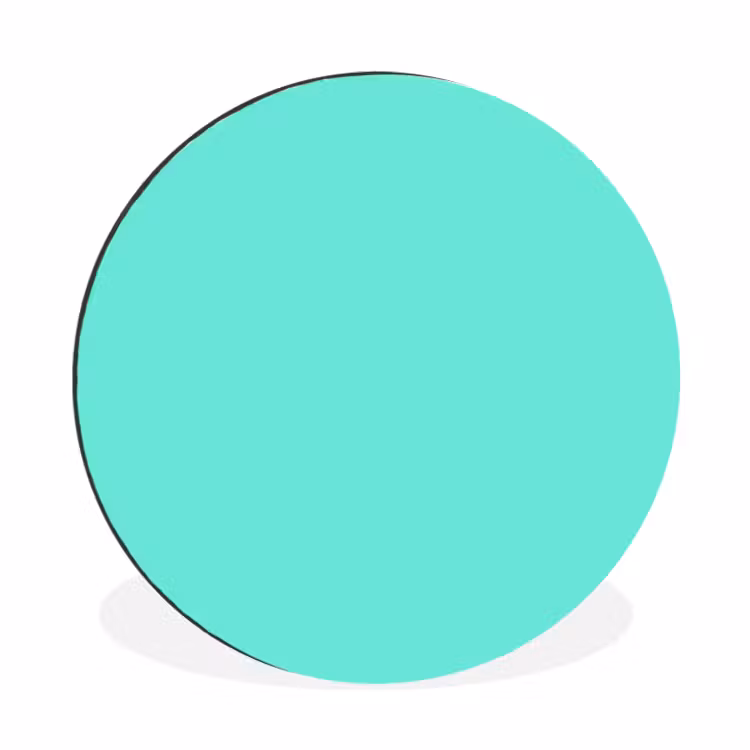 Wandcirkel - Aluminium - Electric - Cyan - Turkoois — 1