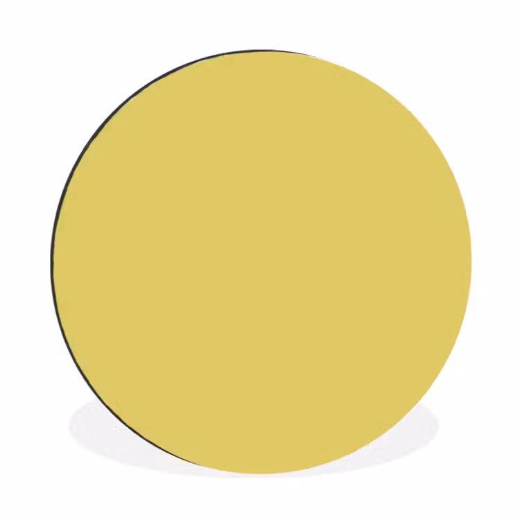 Wandcirkel - Aluminium - Golden - Ochre - Geel — 1