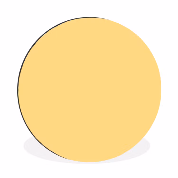 Wandcirkel - Aluminium - Butter - Geel - Yellow — 1