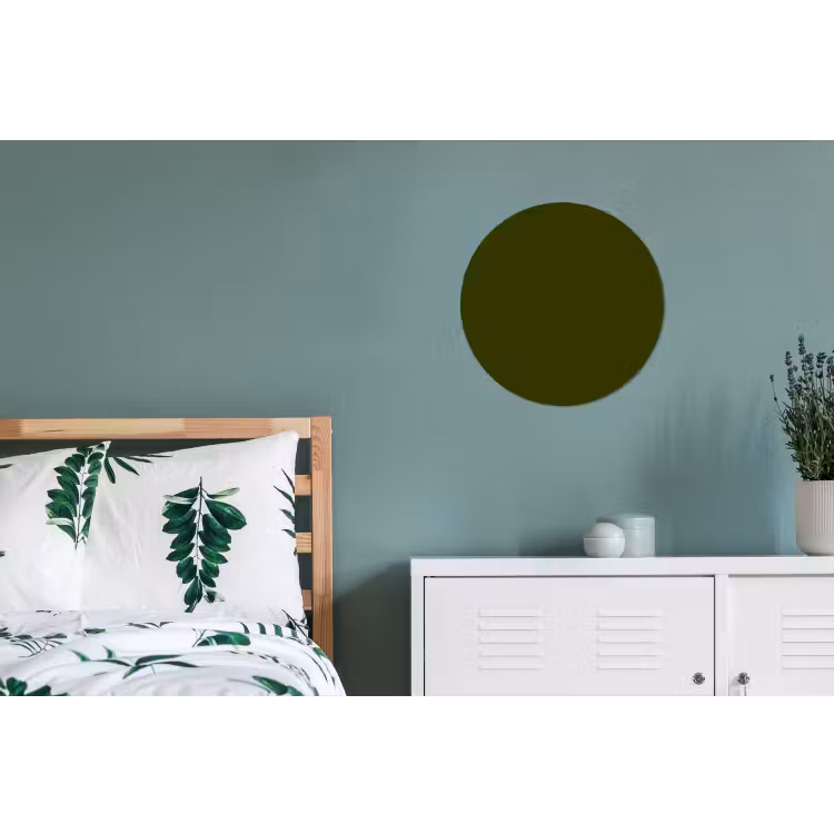 Wandcirkel - Aluminium - Dark - Olive - Groen — 4