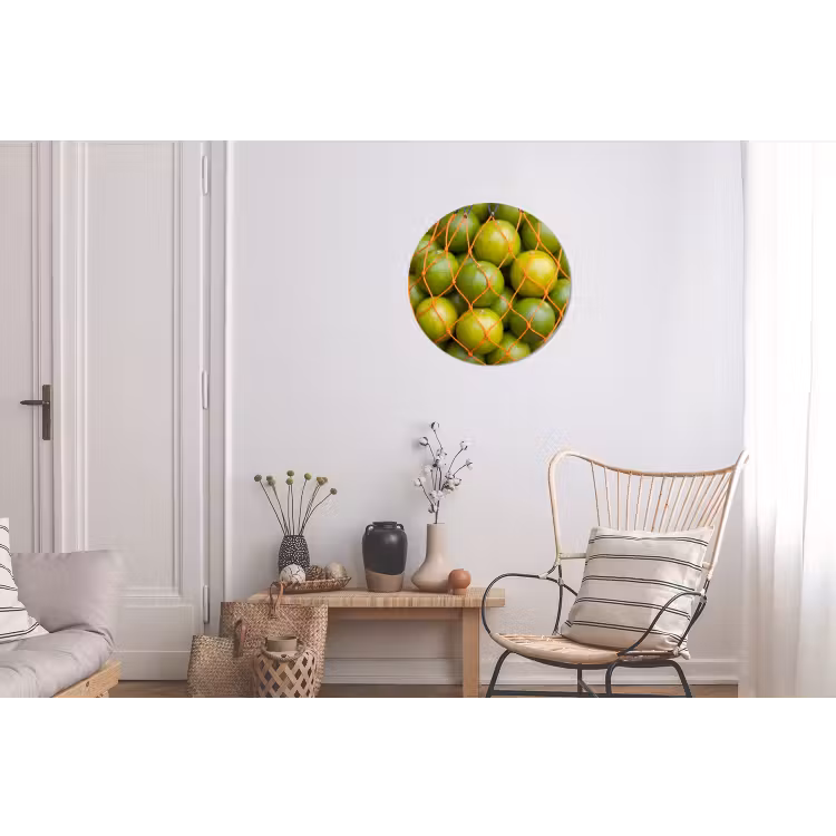 Wandcirkel - Aluminium - Eten - Net - Groen - Markt — 2