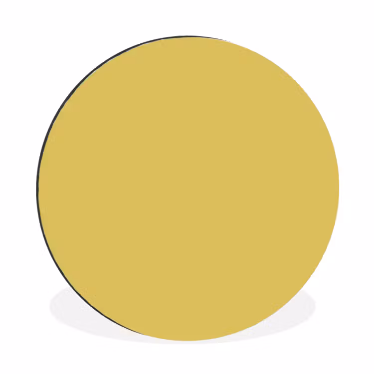 Wandcirkel - Aluminium - Golden - Victory - Geel — 1