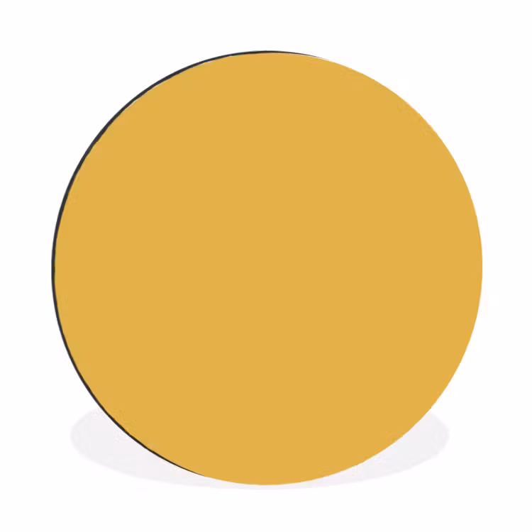 Wandcirkel - Aluminium - Joyful - Mustard - Geel — 1