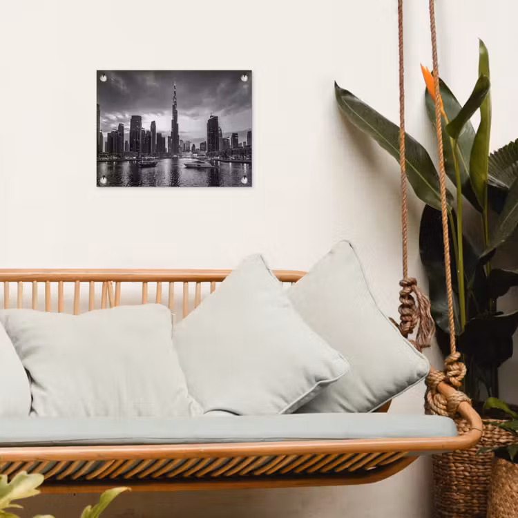 Tuinposter - Stad - Skyline - Architectuur - Avond - Zwart-wit — 5