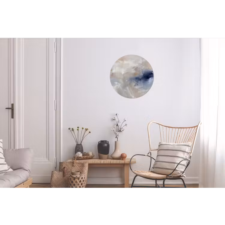 Wandcirkel - Aluminium - Abstract - Wolken - Sfeer - Modern - Beige — 2