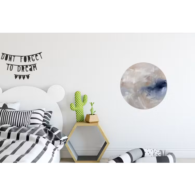 Wandcirkel - Aluminium - Abstract - Wolken - Sfeer - Modern - Beige — 5