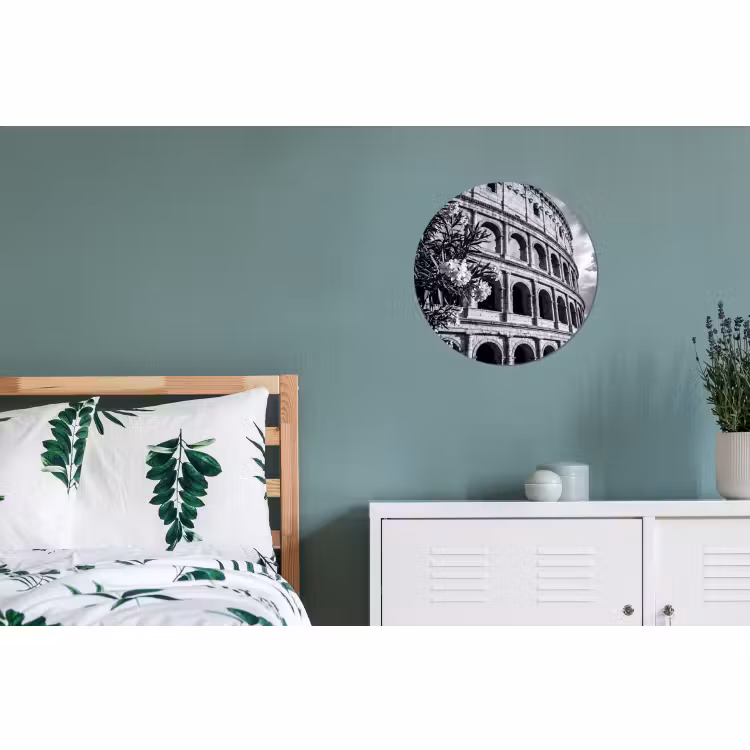 Wandcirkel - Aluminium - Architectuur - Colosseum - Rome - Historisch - Zwart-wit — 4