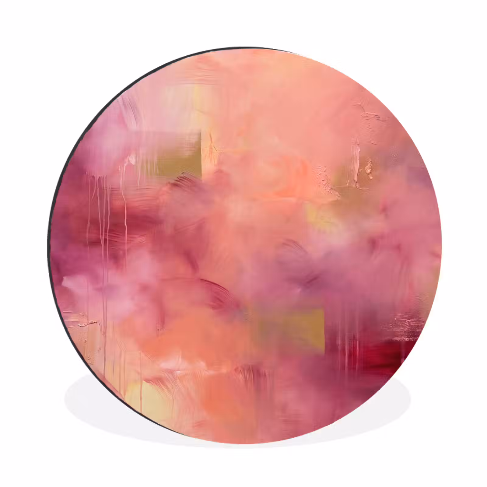 Wandcirkel - Aluminium - Abstract - Kleuren - Modern - Roze - Paars — 1