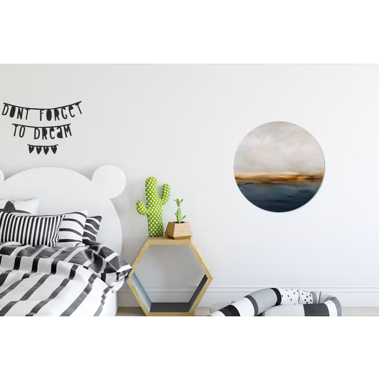 Wandcirkel - Aluminium - Abstract - Horizon - Water - Modern - Beige — 5
