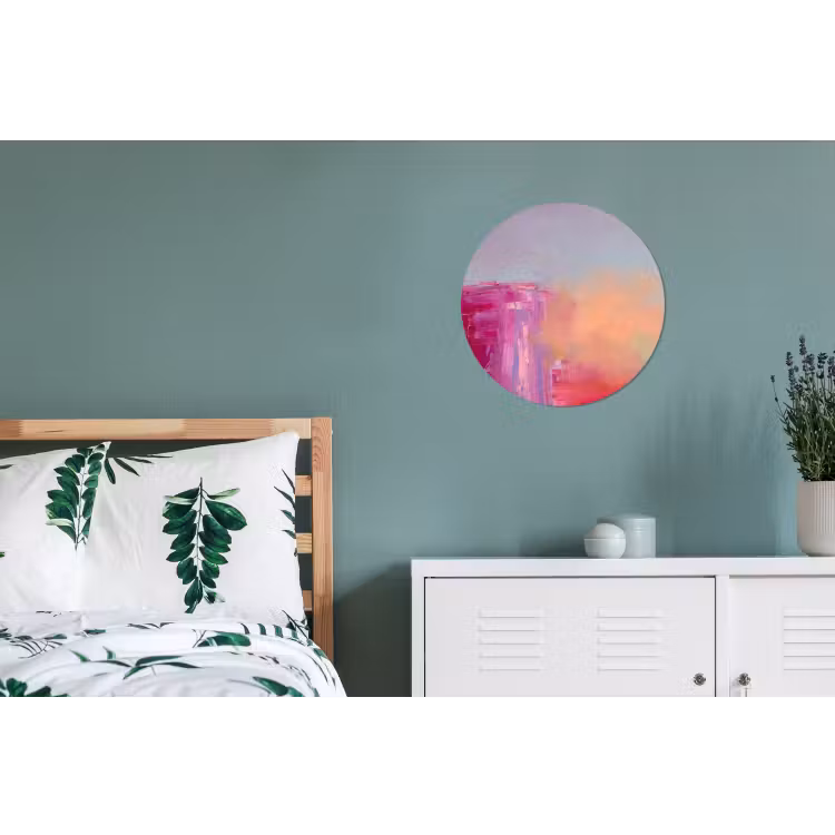Wandcirkel - Aluminium - Abstract - Kleuren - Modern - Roze — 4