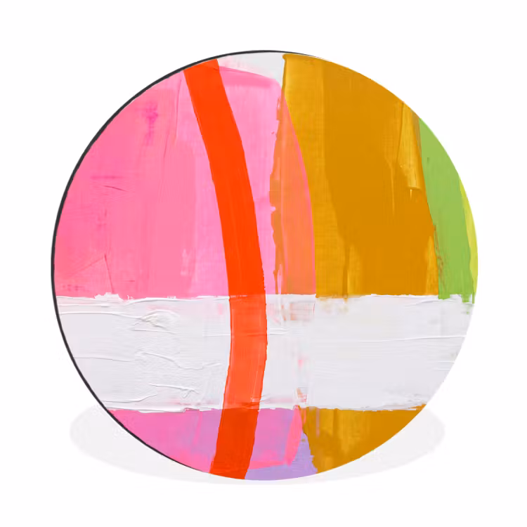 Wandcirkel - Aluminium - Abstract - Kleurrijk - Vormen - Modern - Kunst — 1