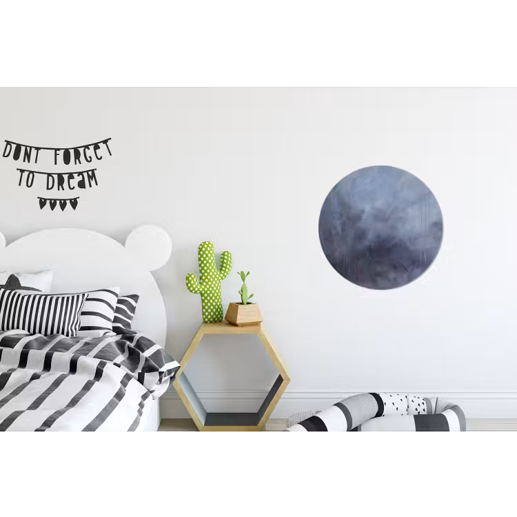 Wandcirkel - Aluminium - Abstract - Kwaststreken - Modern - Kunst - Grijs — 5