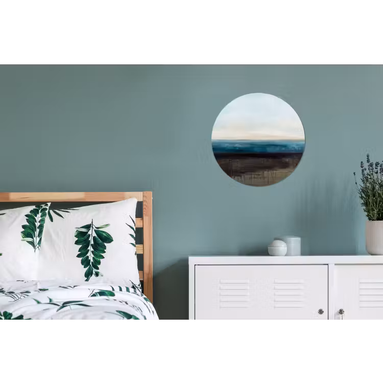 Wandcirkel - Aluminium - Abstract - Landschap - Horizon - Blauw - Modern — 4