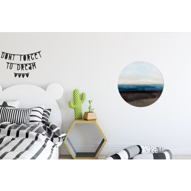 Wandcirkel - Aluminium - Abstract - Landschap - Horizon - Blauw - Modern — 5