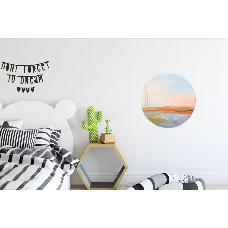Wandcirkel - Aluminium - Abstract - Landschap - Horizon - Modern - Kleurrijk — 5