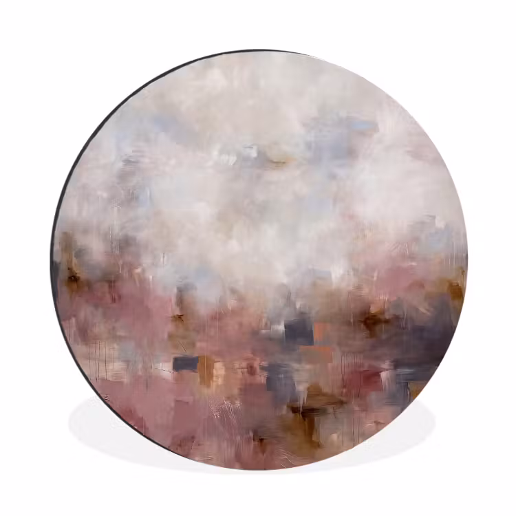 Wandcirkel - Aluminium - Abstract - Vloeiend - Kunst - Modern - Beige — 1