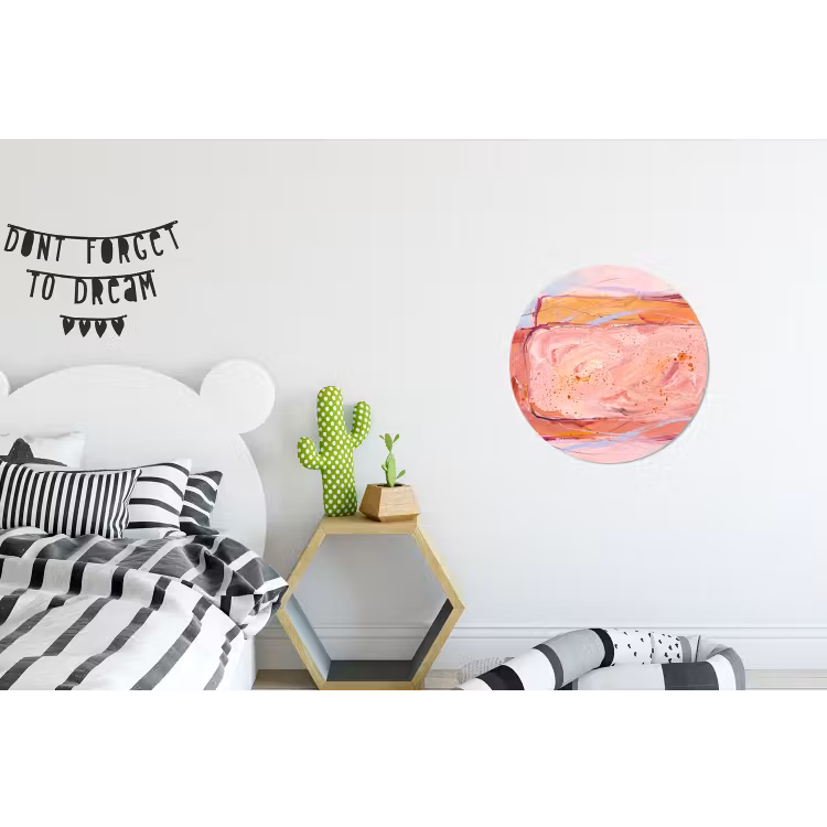 Wandcirkel - Aluminium - Abstract - Vormen - Modern - Roze — 5