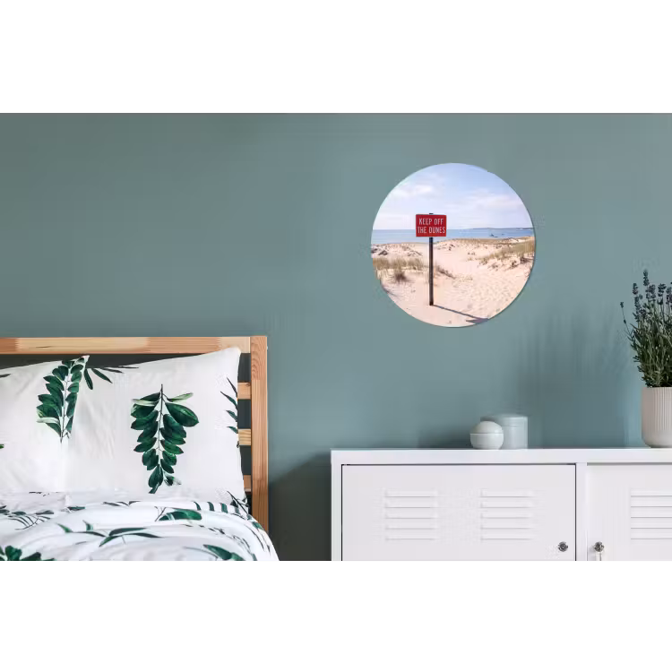 Wandcirkel - Aluminium - Duin - Bord - Kust - Landschap - Rood — 4