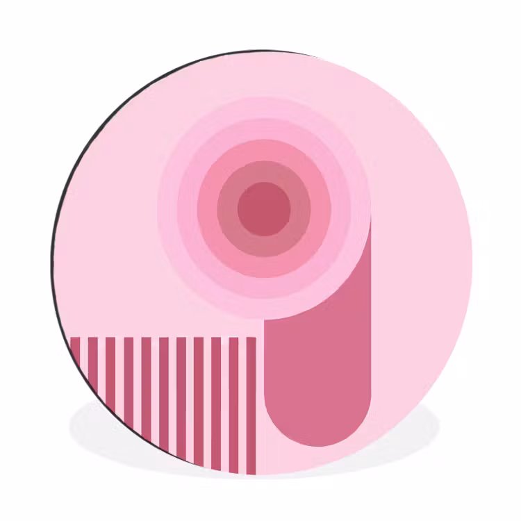 Wandcirkel - Aluminium - Abstract - Cirkels - Strepen - Modern - Roze — 1