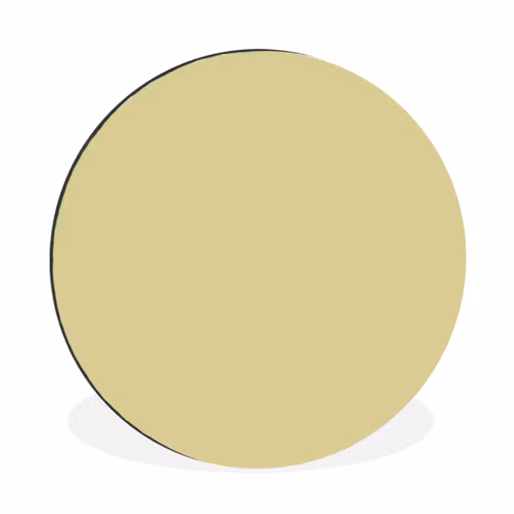 Wandcirkel - Aluminium - Golden - Clover - Geel — 1