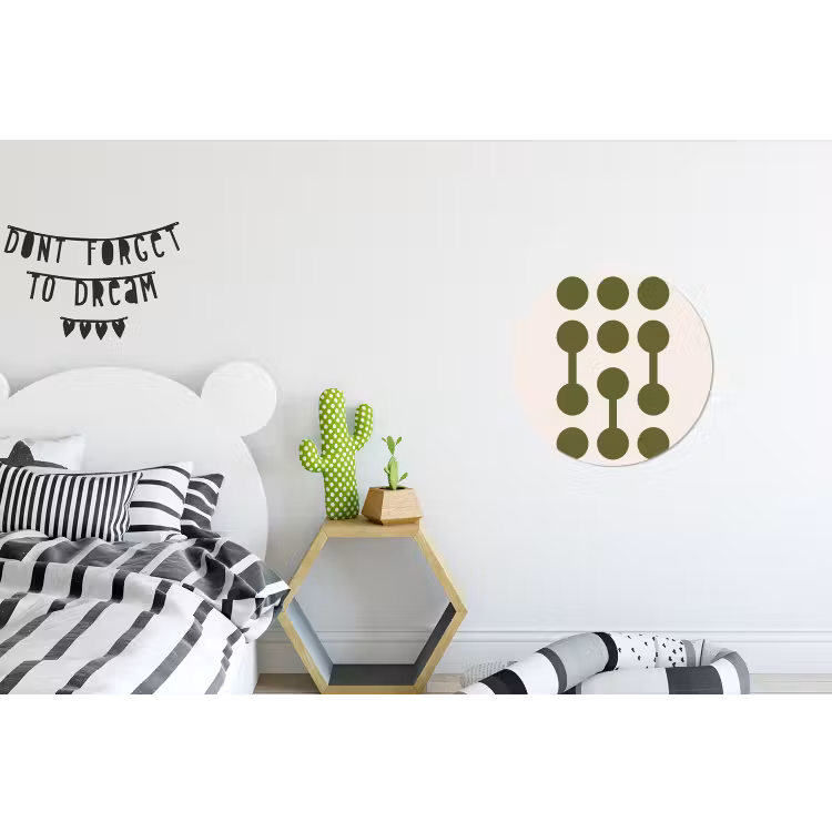 Wandcirkel - Aluminium - Cirkels - Geometrisch - Abstract - Modern - Groen — 5