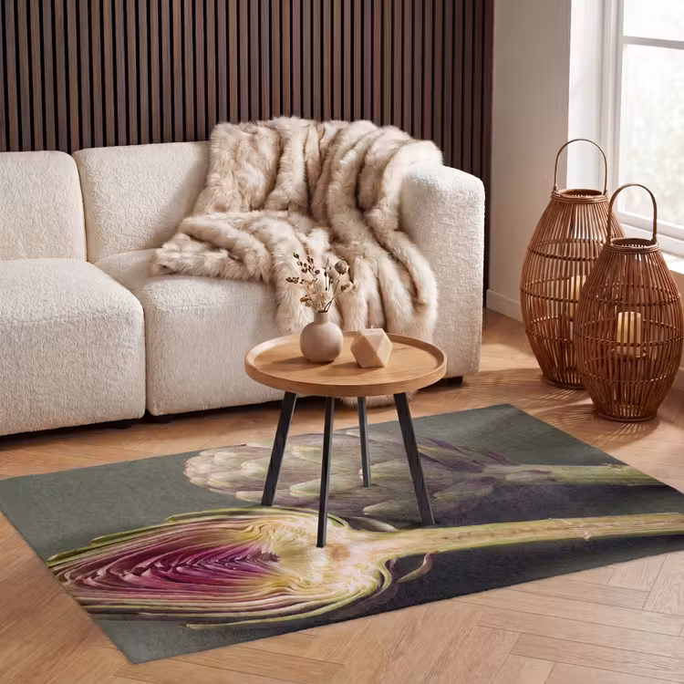 Vloerkleed - Artisjok - Paars - Voedsel — 4