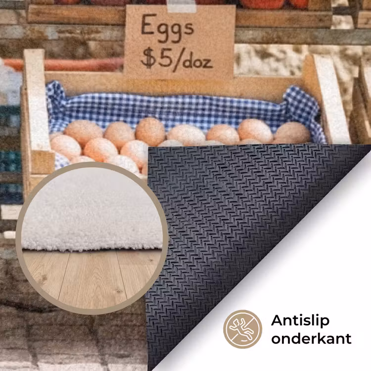 Vloerkleed - Eten - Markt - Vers — 3