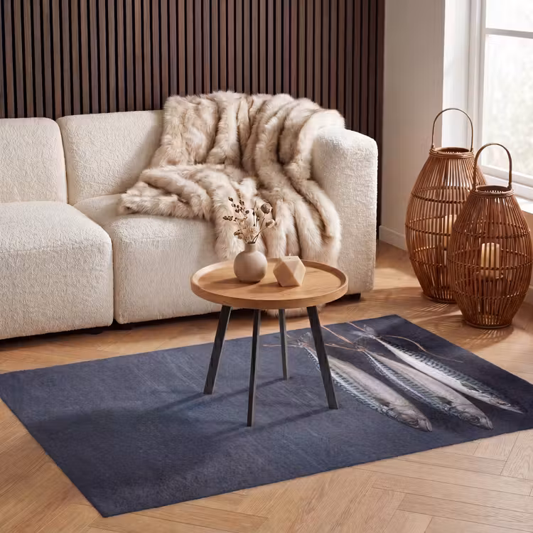 Vloerkleed - Drie vissen - Touw — 4