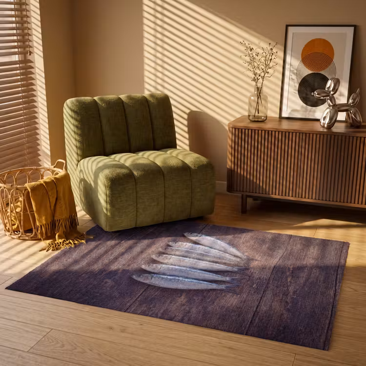 Vloerkleed - Vis - Hout - Eten — 2