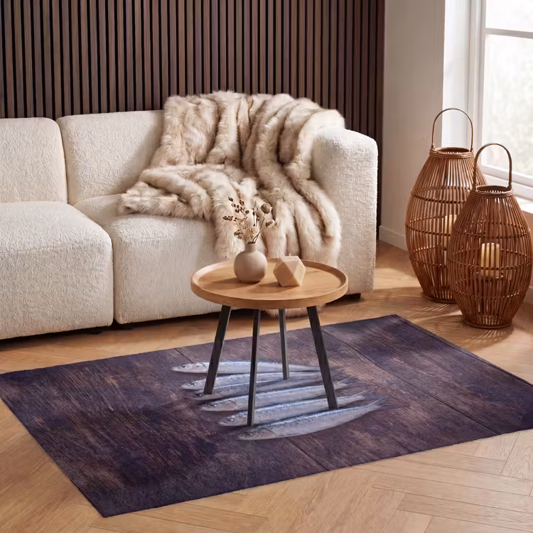 Vloerkleed - Vis - Hout - Eten — 4